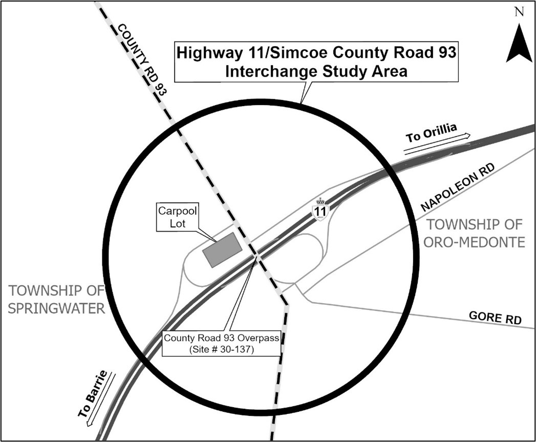 HIGHWAY 11 SIMCOE COUNTY ROAD 93 BRIDGE REPLACEMENT AND INTERCHANGE RECONSTRUCTION-key-plan HIGHWAY 11 SIMCOE COUNTY ROAD 93 BRIDGE REPLACEMENT AND INTERCHANGE RECONSTRUCTION-key-plan
